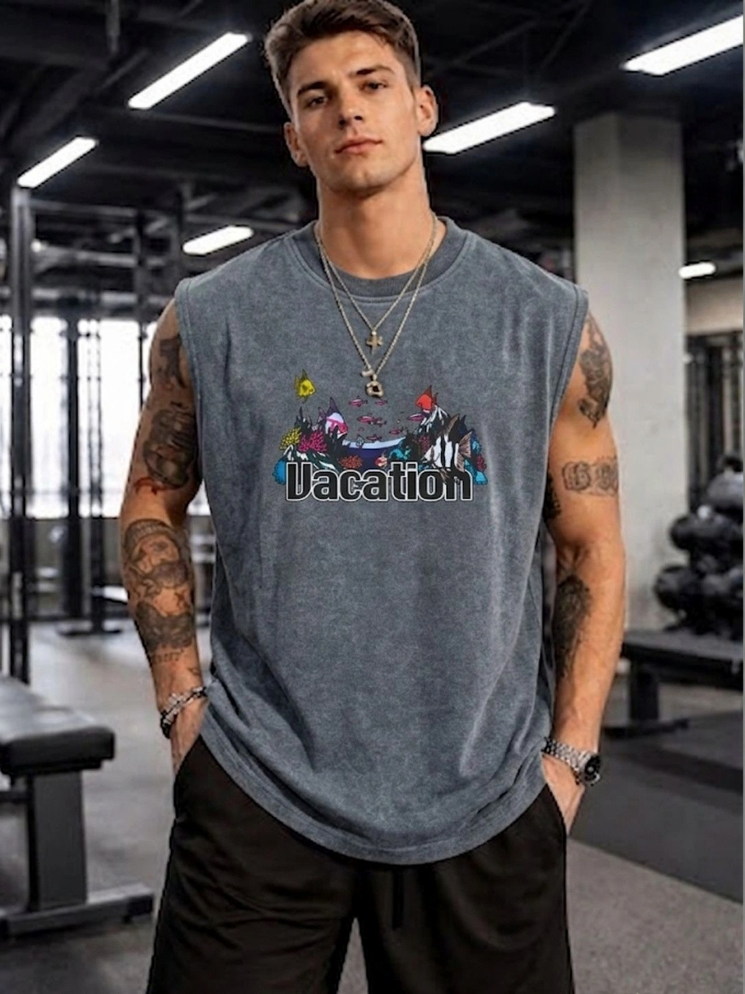 THE MODVUE Men Printed T-shirt