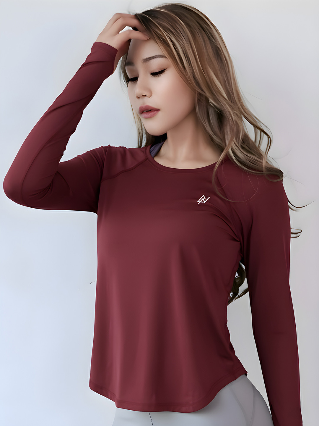 NEXSUS Women Full Sleeve Casual Fit Activewear TShirt