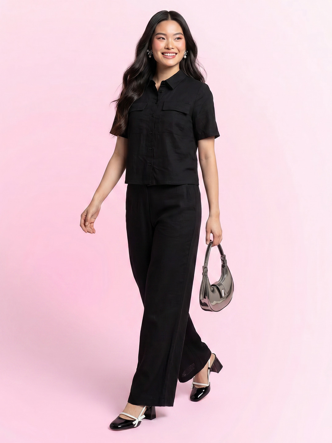 DressBerry Pure Cotton Shirt with Trousers Co-Ords