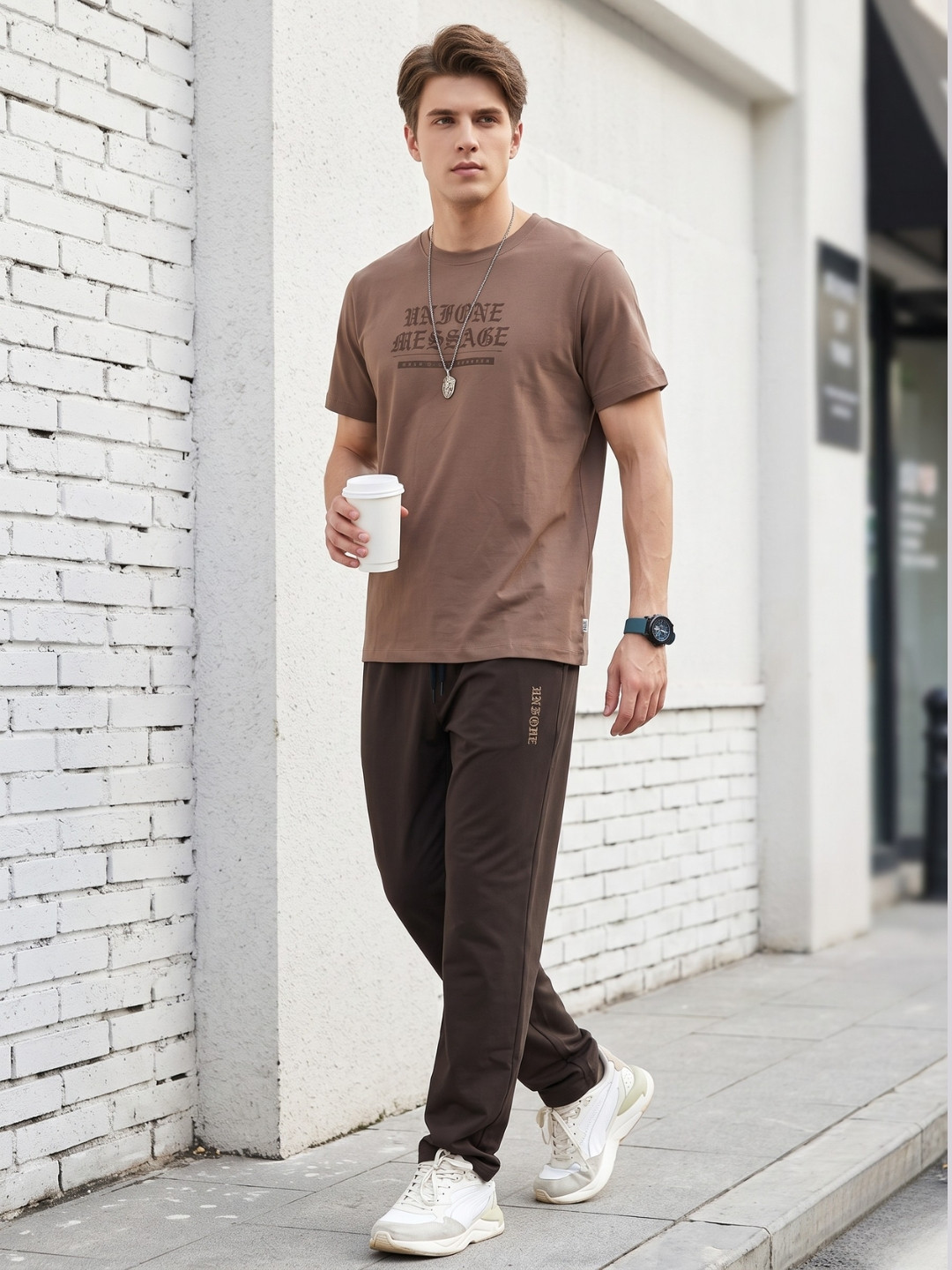 WEET Men Printed Night suit