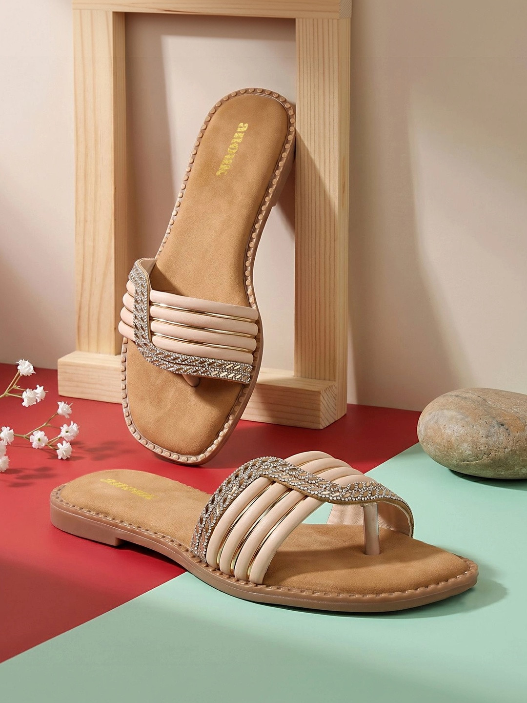 Anouk Women Embellished Open Toe Flats
