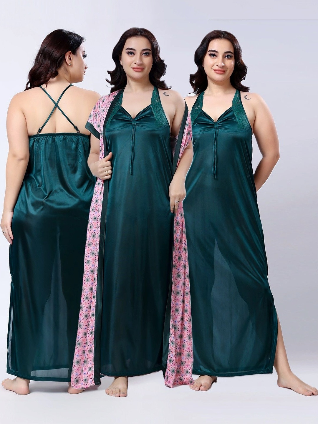 come4try Printed Maxi Nightdress