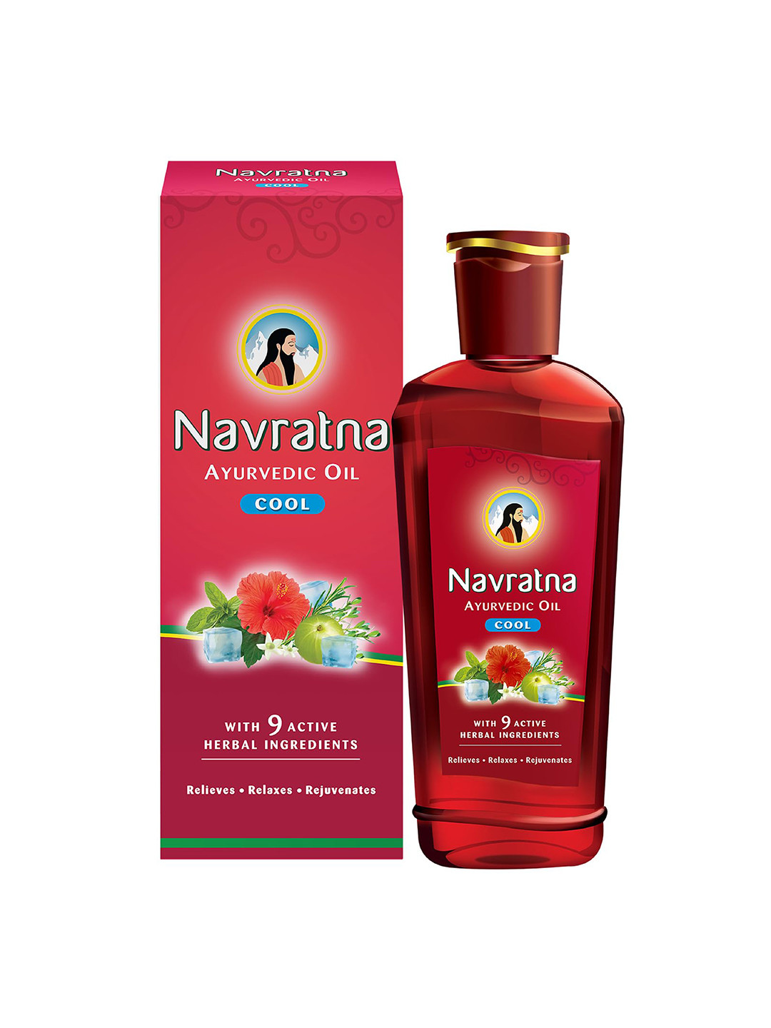 Navratna Ayurvedic Cool Hair Oil with 9 Herbs - 600 ml