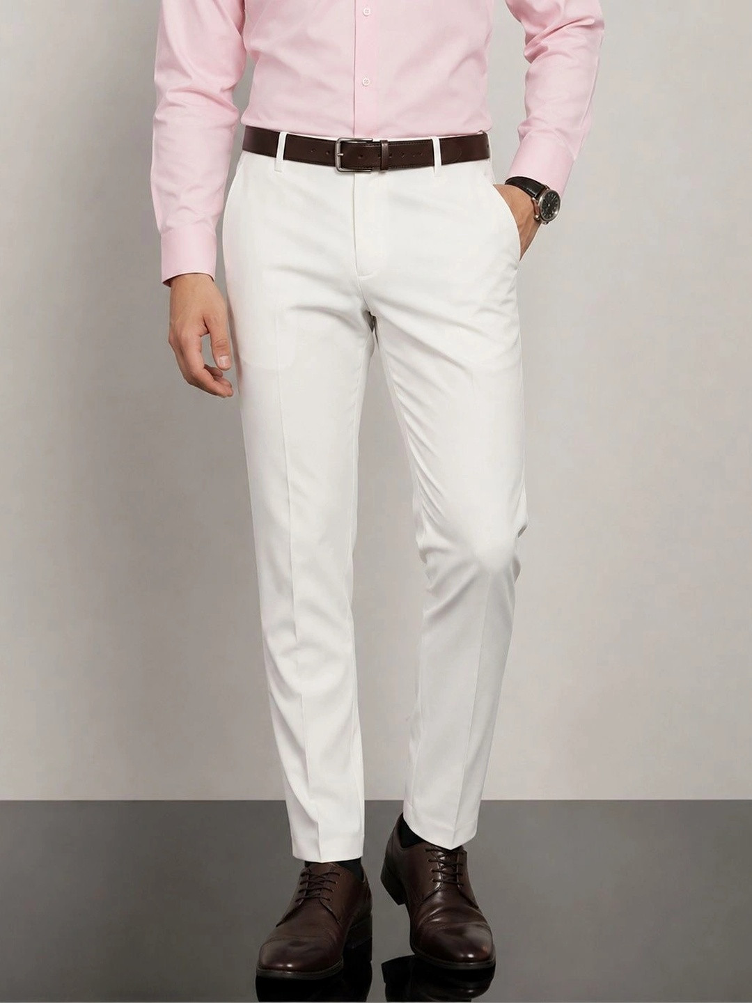 XENOR Men Pleated Trousers