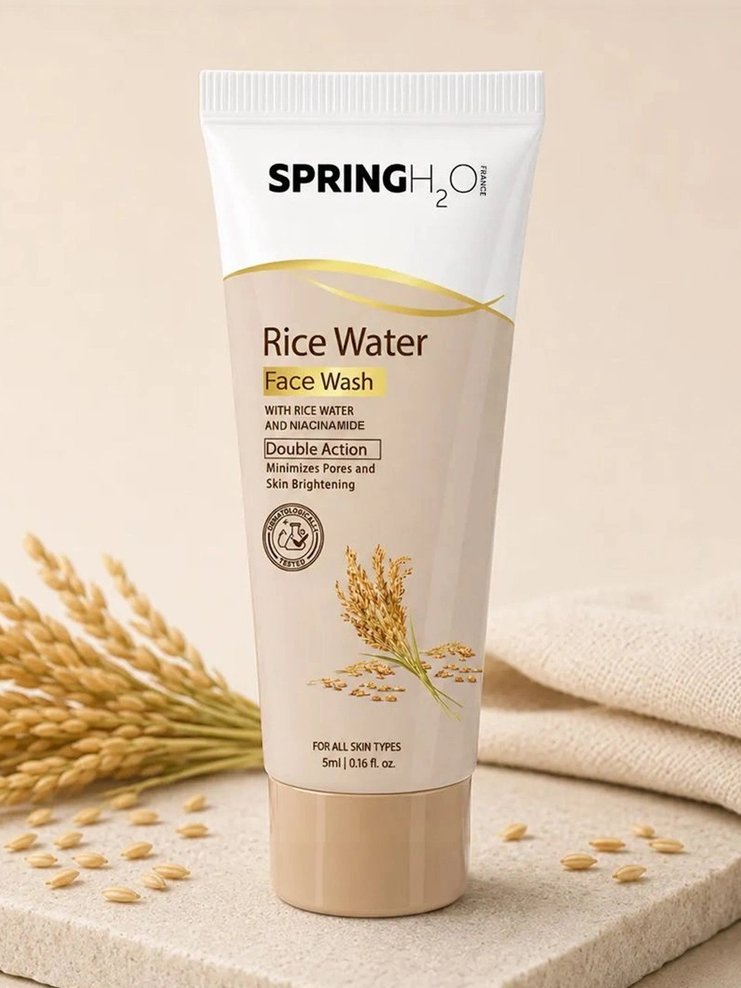 Spring H2O Rice Water Face Wash - 5 ml Rs. 10 - Myntra