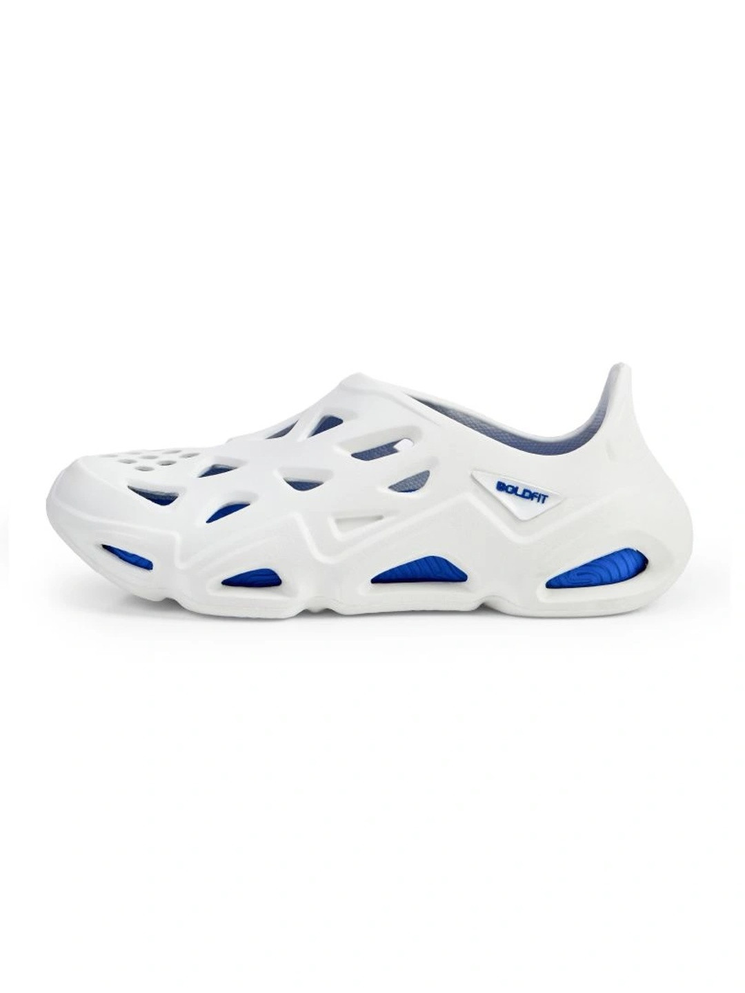 BOLDFIT Men White Blue Dripz Eva Moulded Clogs