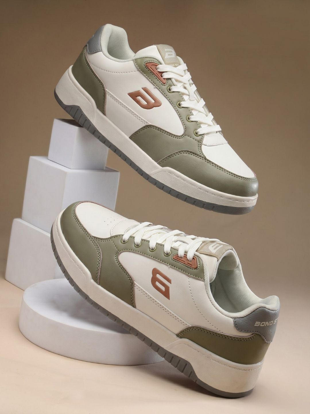 Bond Street By Red Tape Men Colourblocked PU Sneakers