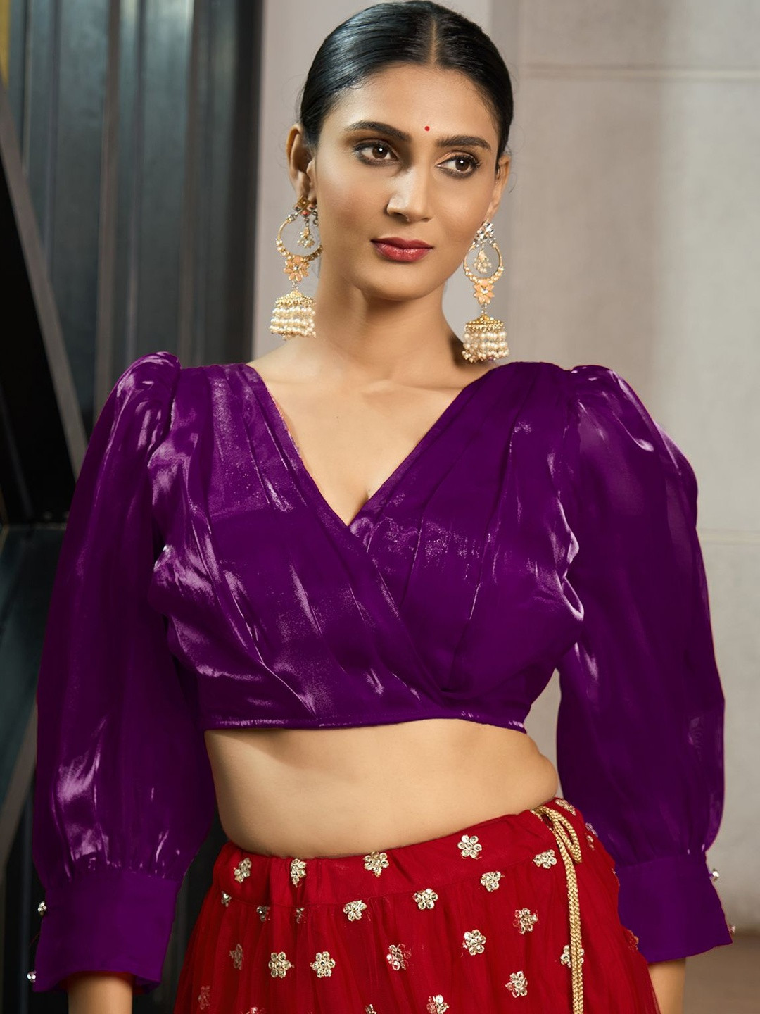 Moda Rapido Solid Saree Blouse