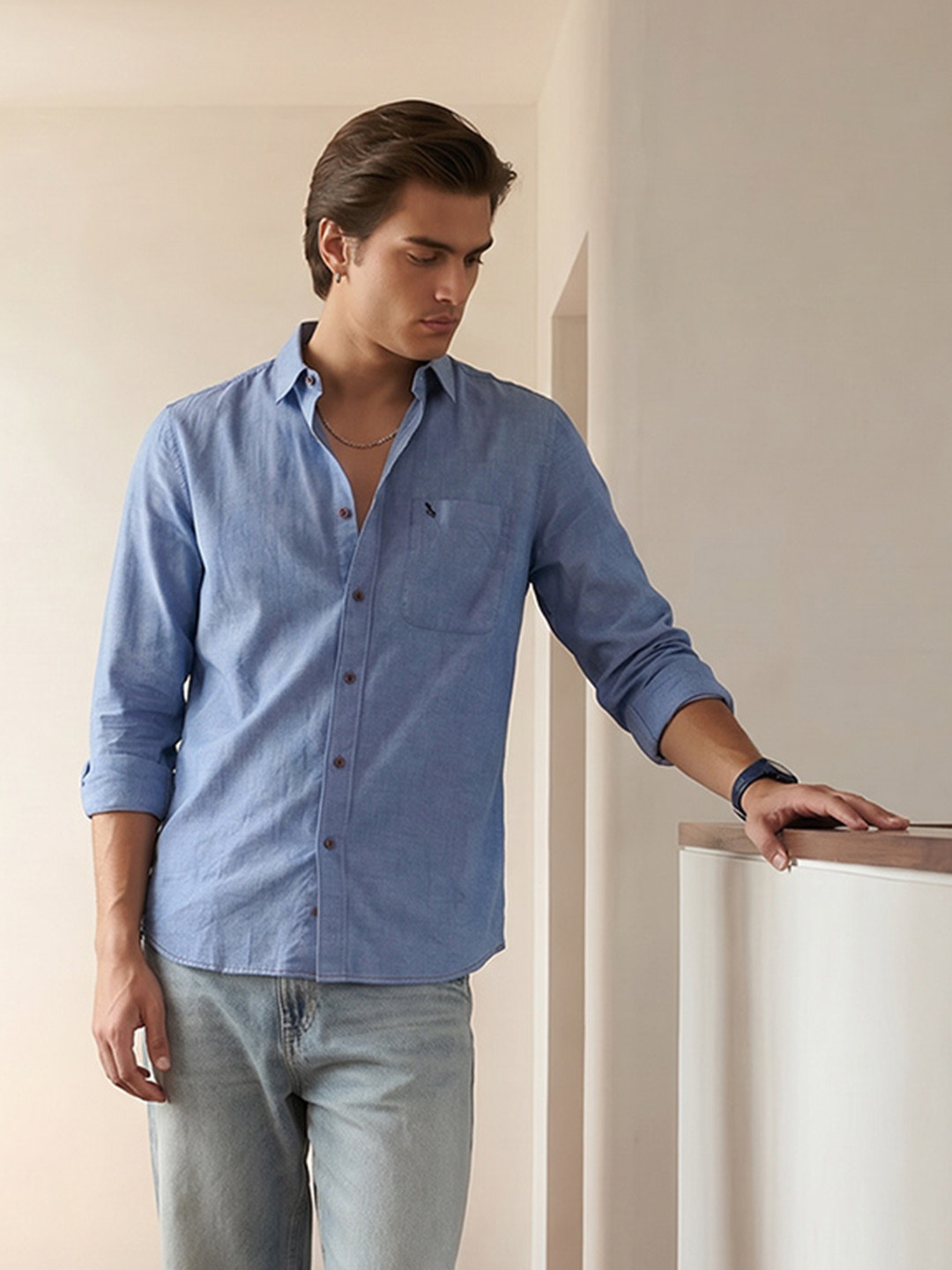 Mr Bowerbird Cotton Linen Casual Shirt
