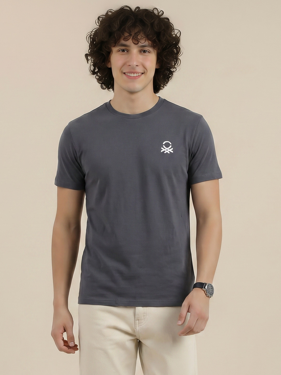 United Colors of Benetton Brand Logo Printed T-Shirt