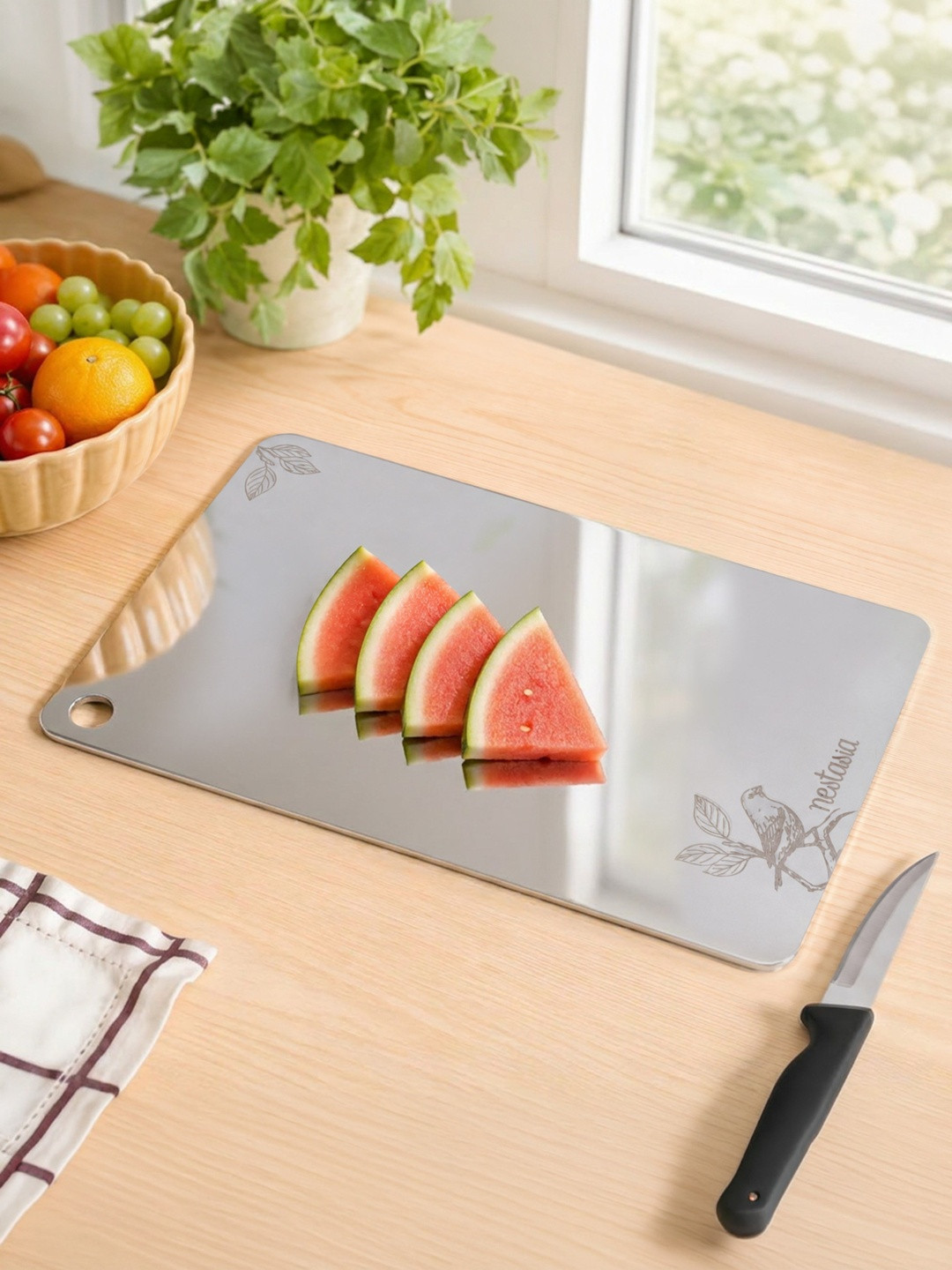 Nestasia Little Bird Stainless Steel Chopping Board