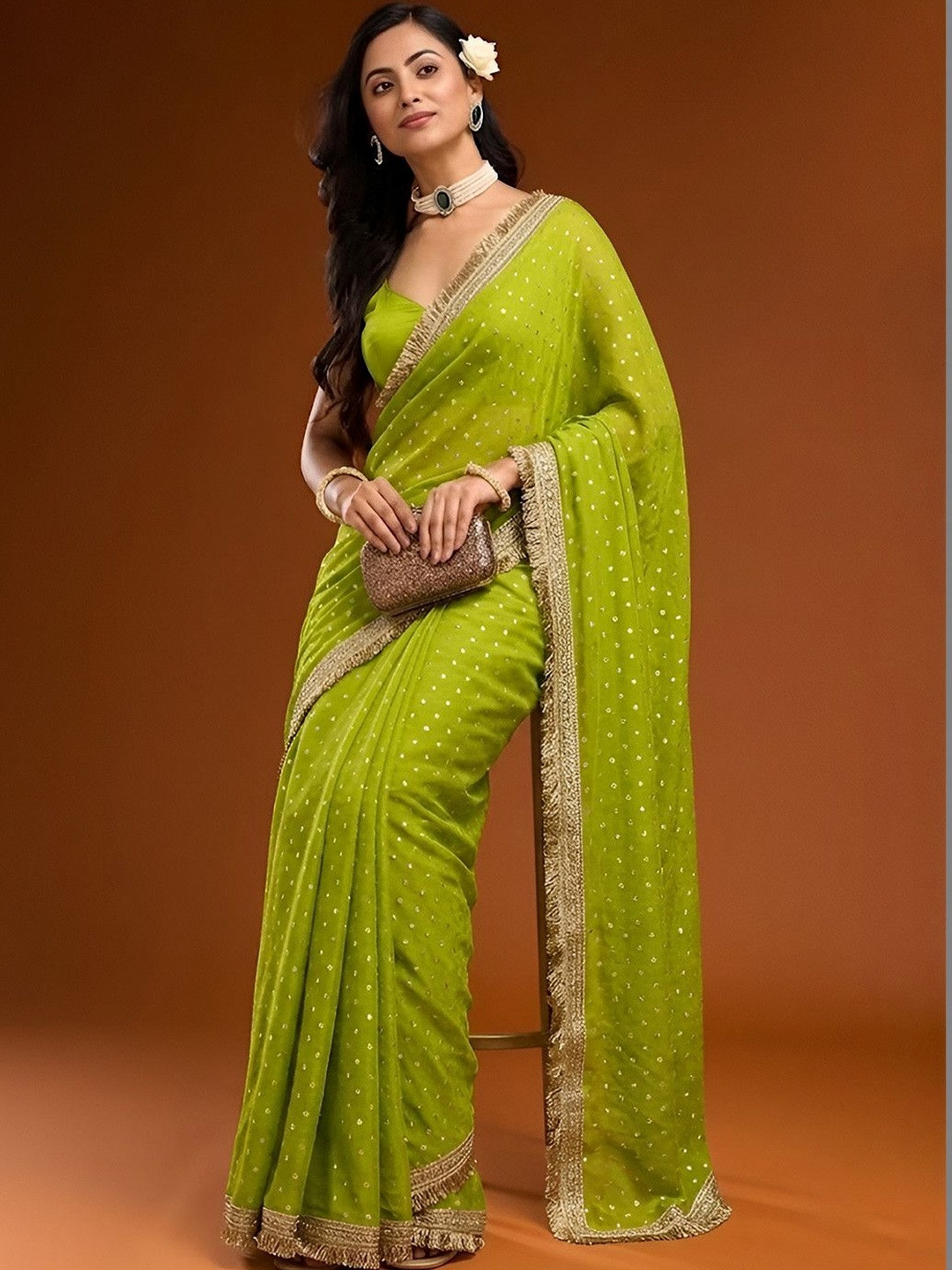 Sita Embellished Zari Silk Blend Designer Saree
