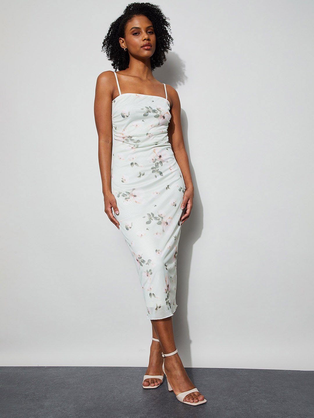 Ginger by Lifestyle Floral Print Sheath Midi Dress