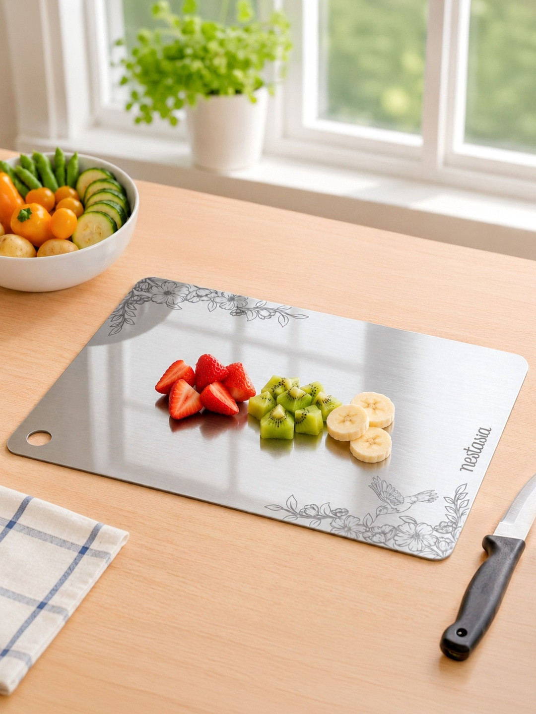 Nestasia Laser Etched Stainless Steel Chopping Board