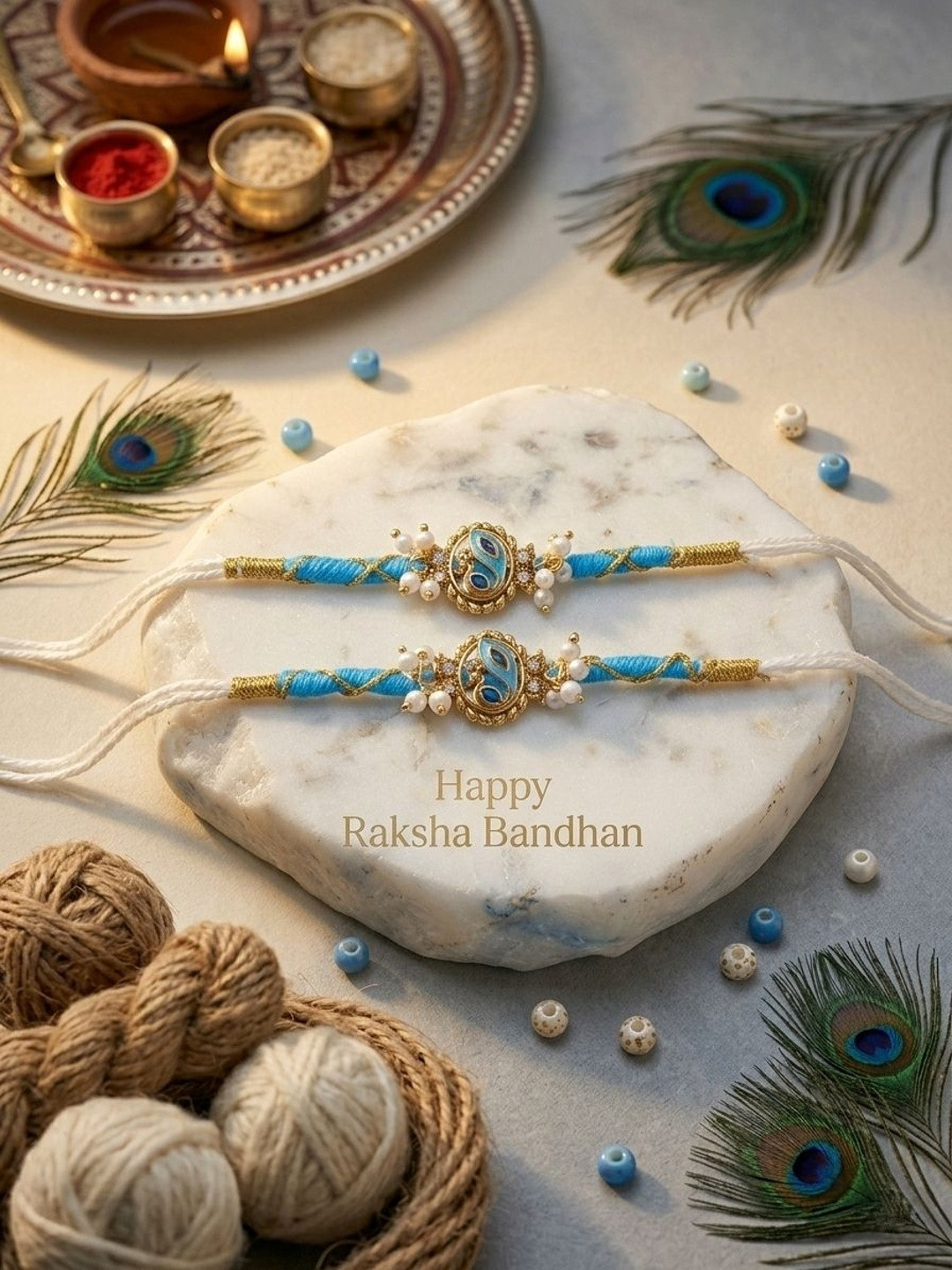 SHINE HUB Thread Rakhi