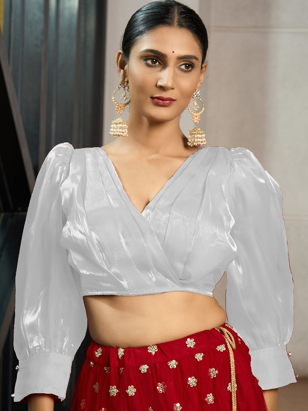 Moda Rapido Solid Saree Blouse