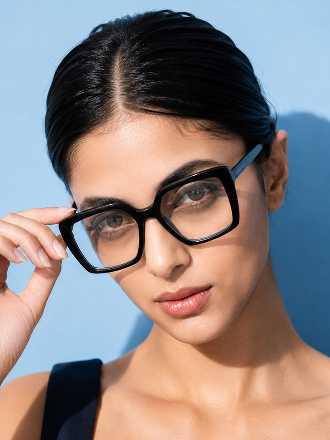 PERKEY Men & Women Oversized Full Rim Square Eye Protection Spectacle Frame Computer Glasses