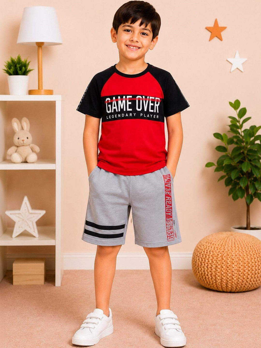 3PIN Boys Printed T-shirt with Shorts
