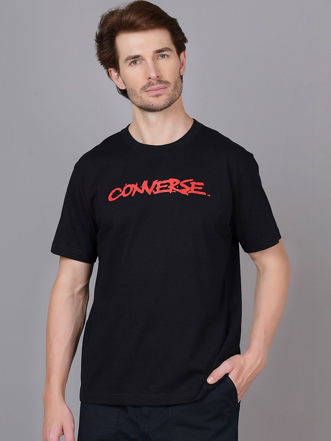 Converse Unisex Distort Logo Cotton T-shirt