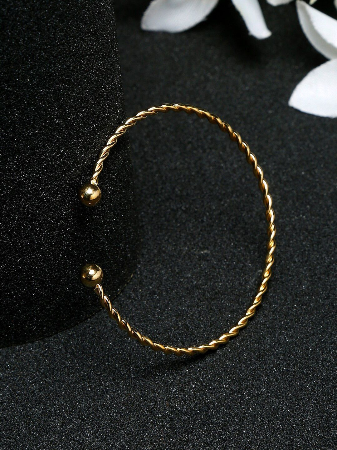 YouBella Women Gold-Plated Cuff Bracelet