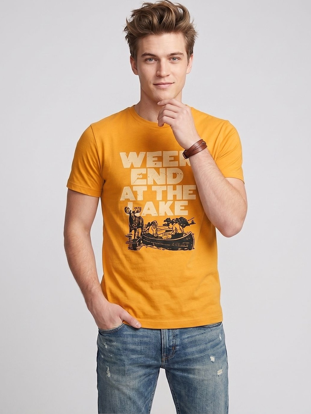 Roadster Men Printed T-shirt
