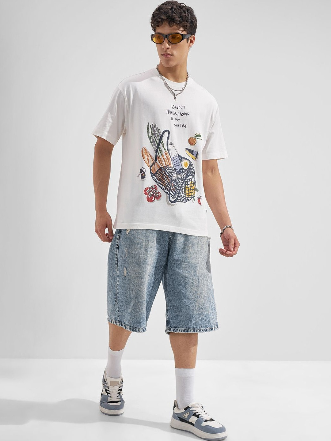 HIGHLANDER Men Printed Drop-Shoulder Sleeves T-shirt