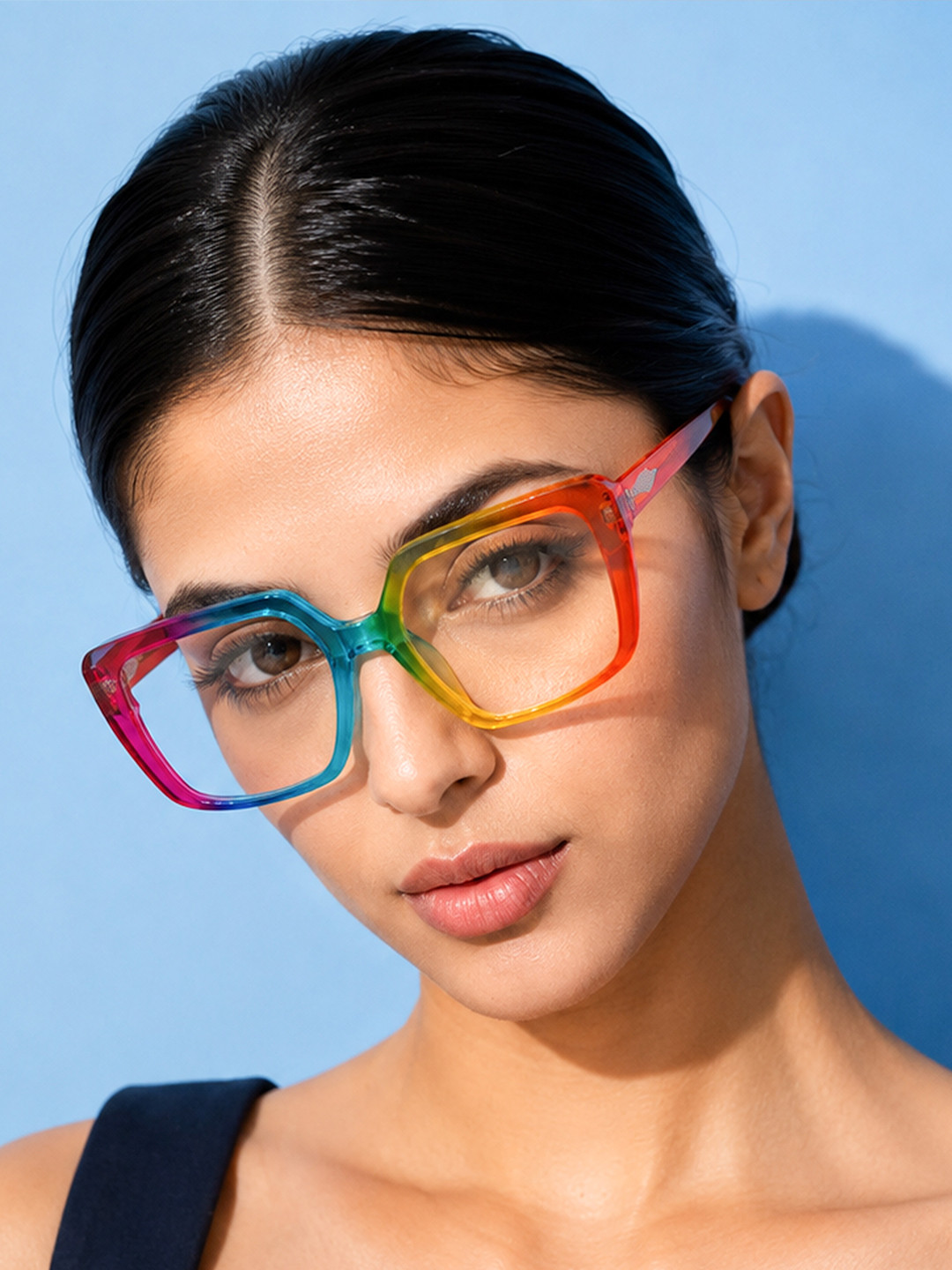 PERKEY Full Rim Square-Oversized Blue Light Blocking Glasses Spectacles - OPTL007-C3