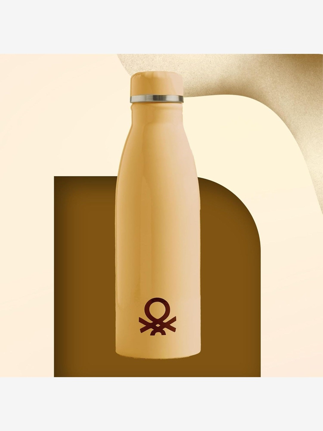 United Colors of Benetton Yellow Single Stainless Steel Solid Water Bottle