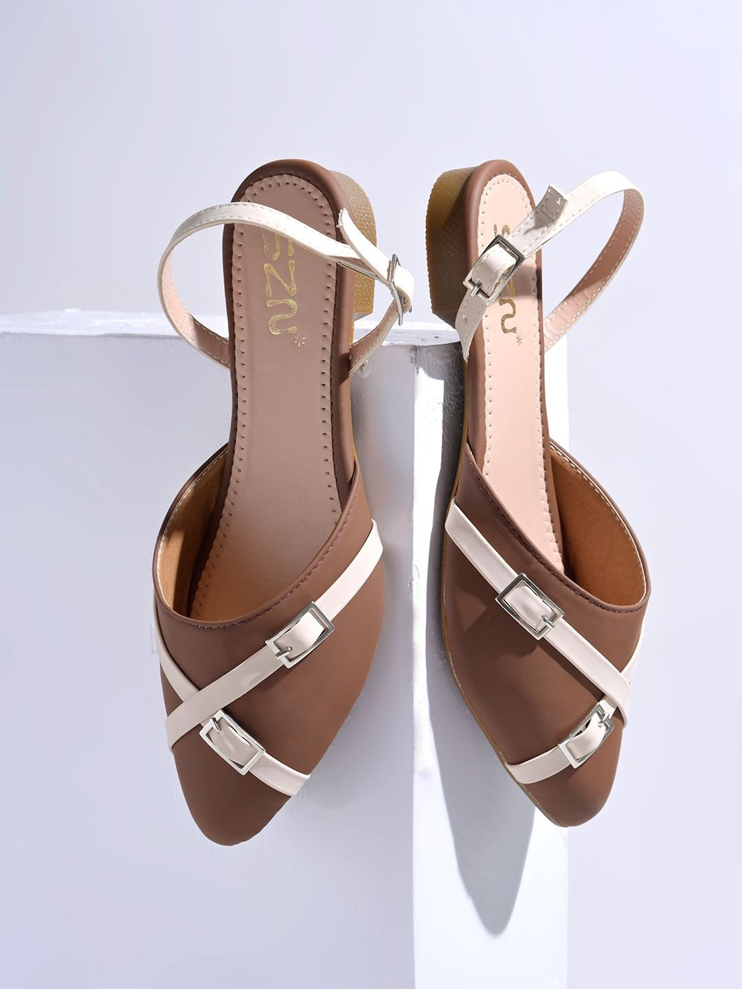 SZN Women Mules with Buckles Flats