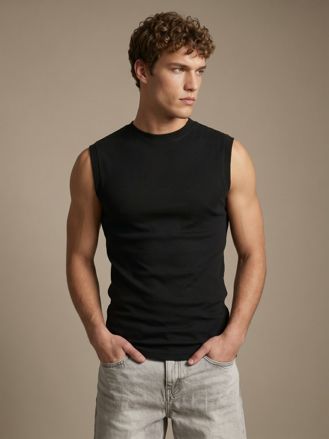 glitchez Round Neck Knitted T-shirt