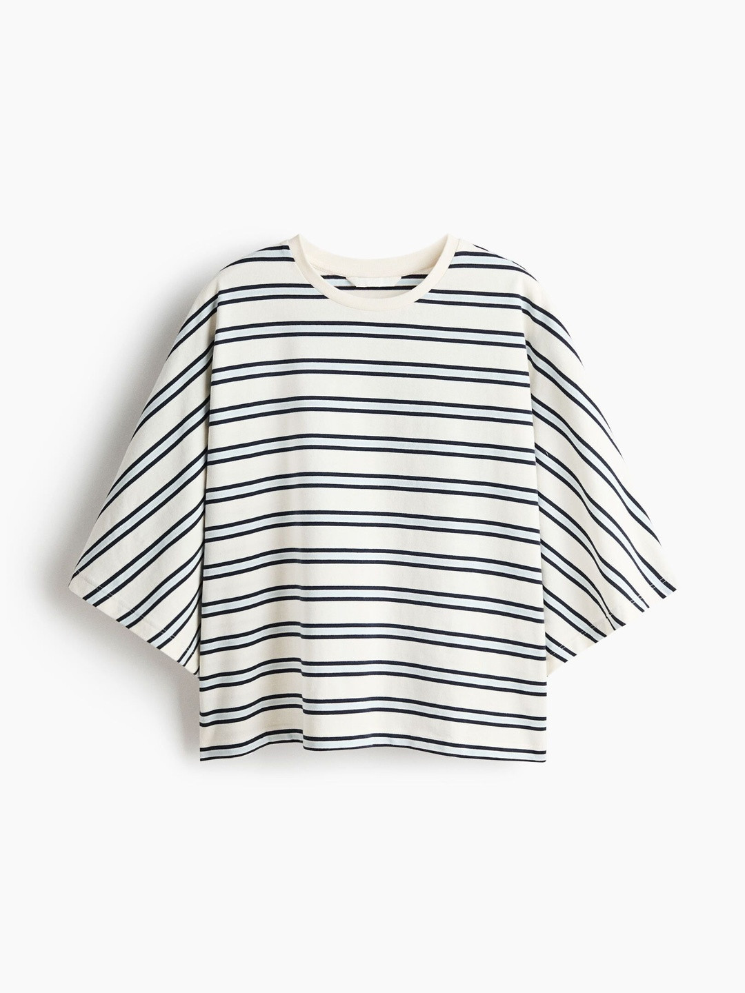 H&M Women Striped Extended Sleeves T-shirt
