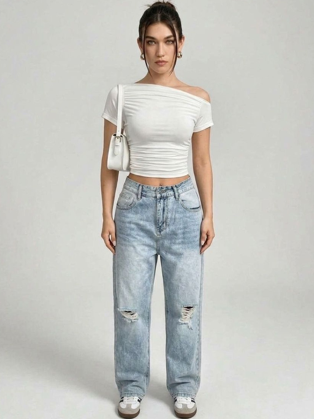 Moda Rapido One Shoulder Crop Top
