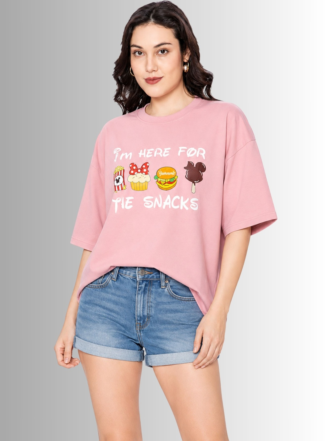 HAUTEMODA Women Typography Printed Applique T-shirt