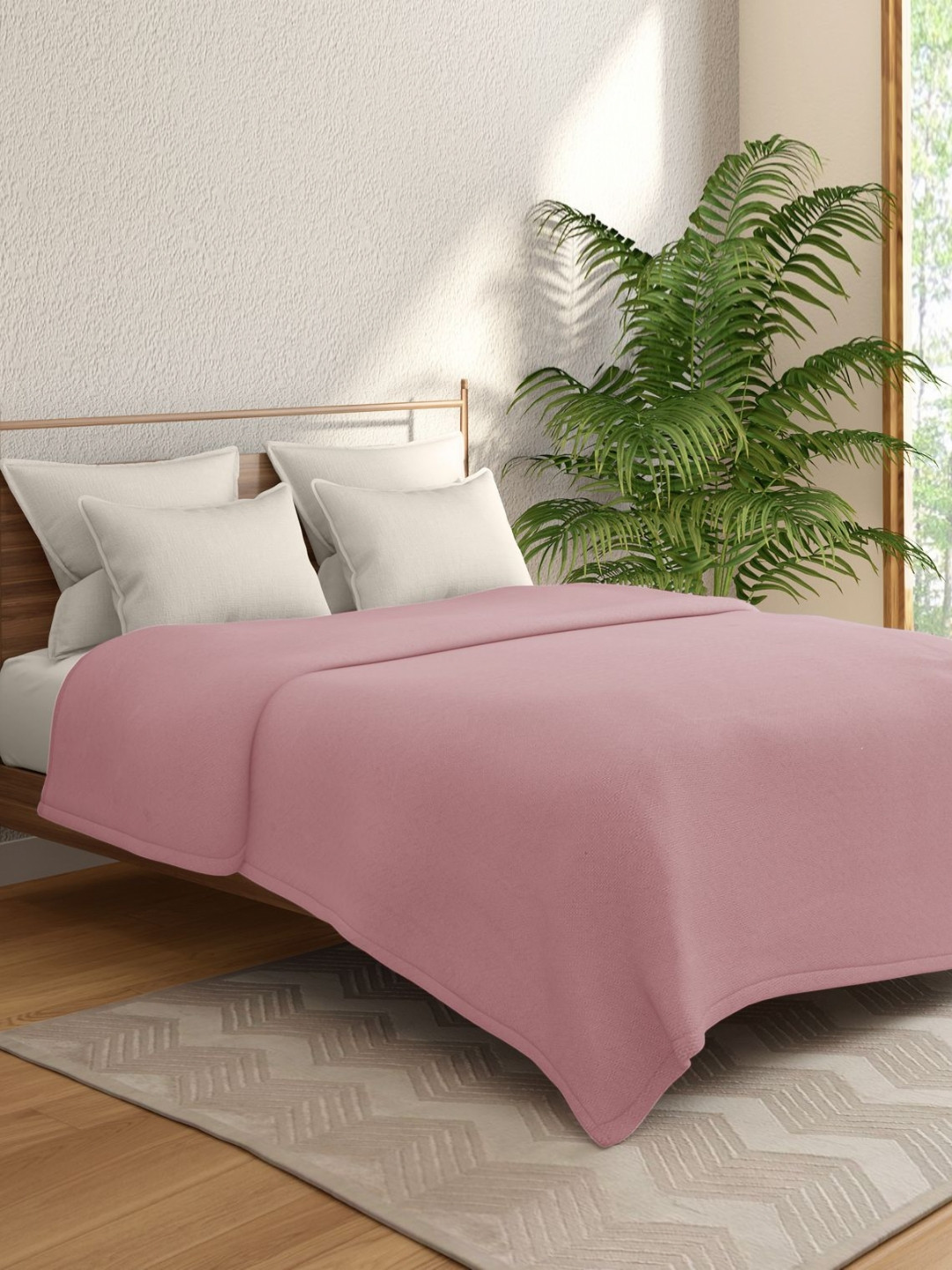 Portico Pink Cotton Microfibre AC Room 150 GSM Double Bed Dohar
