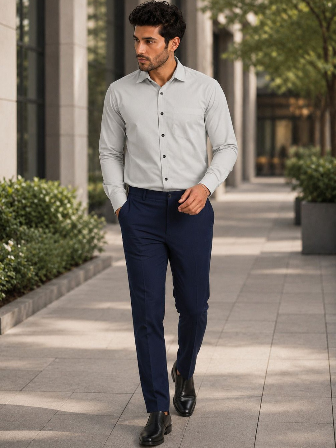 R.Code by The Roadster Life Co. Men Comfort Formal Shirt