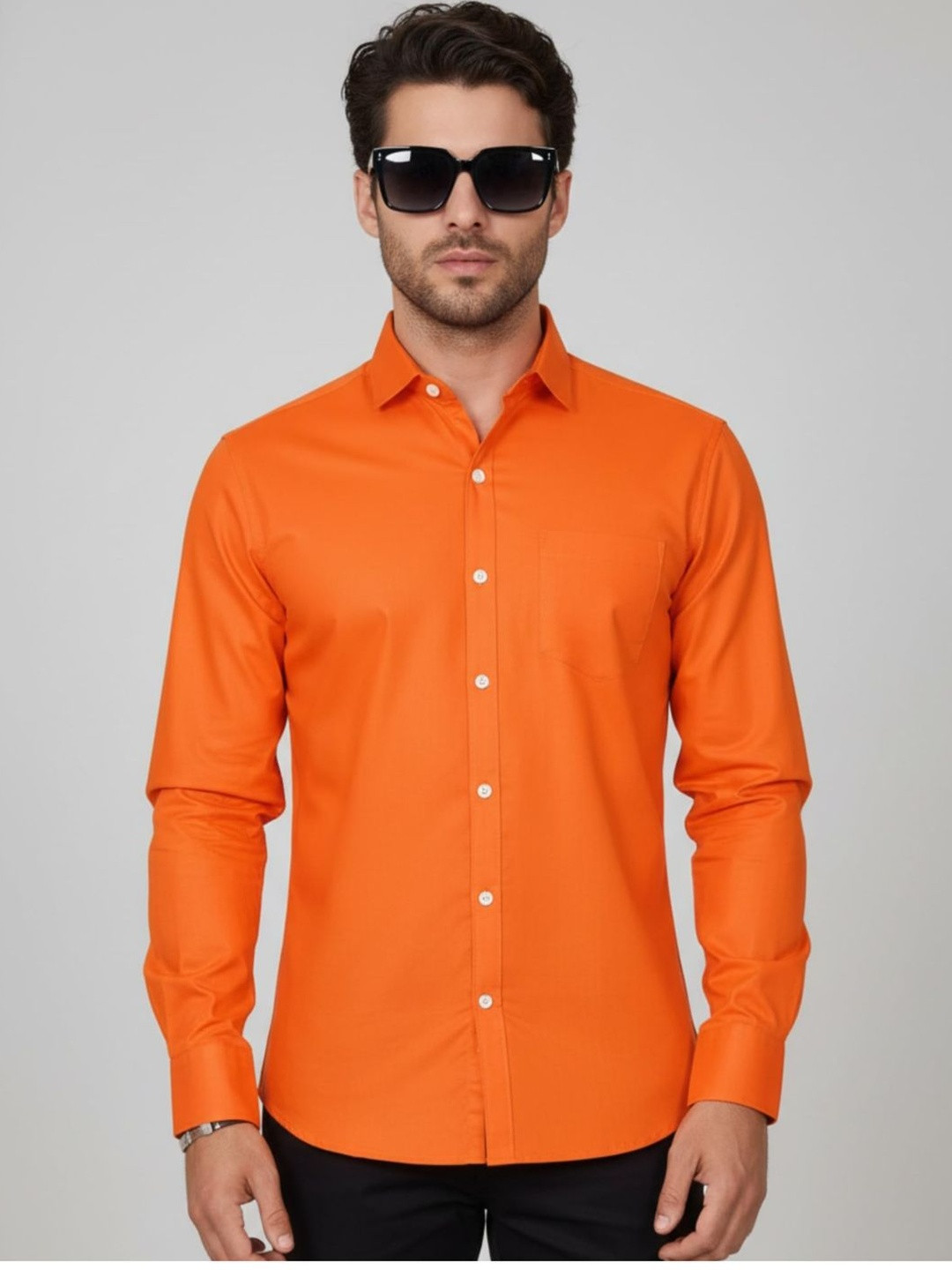 Vivatra Men Spread Collar Formal Shirt