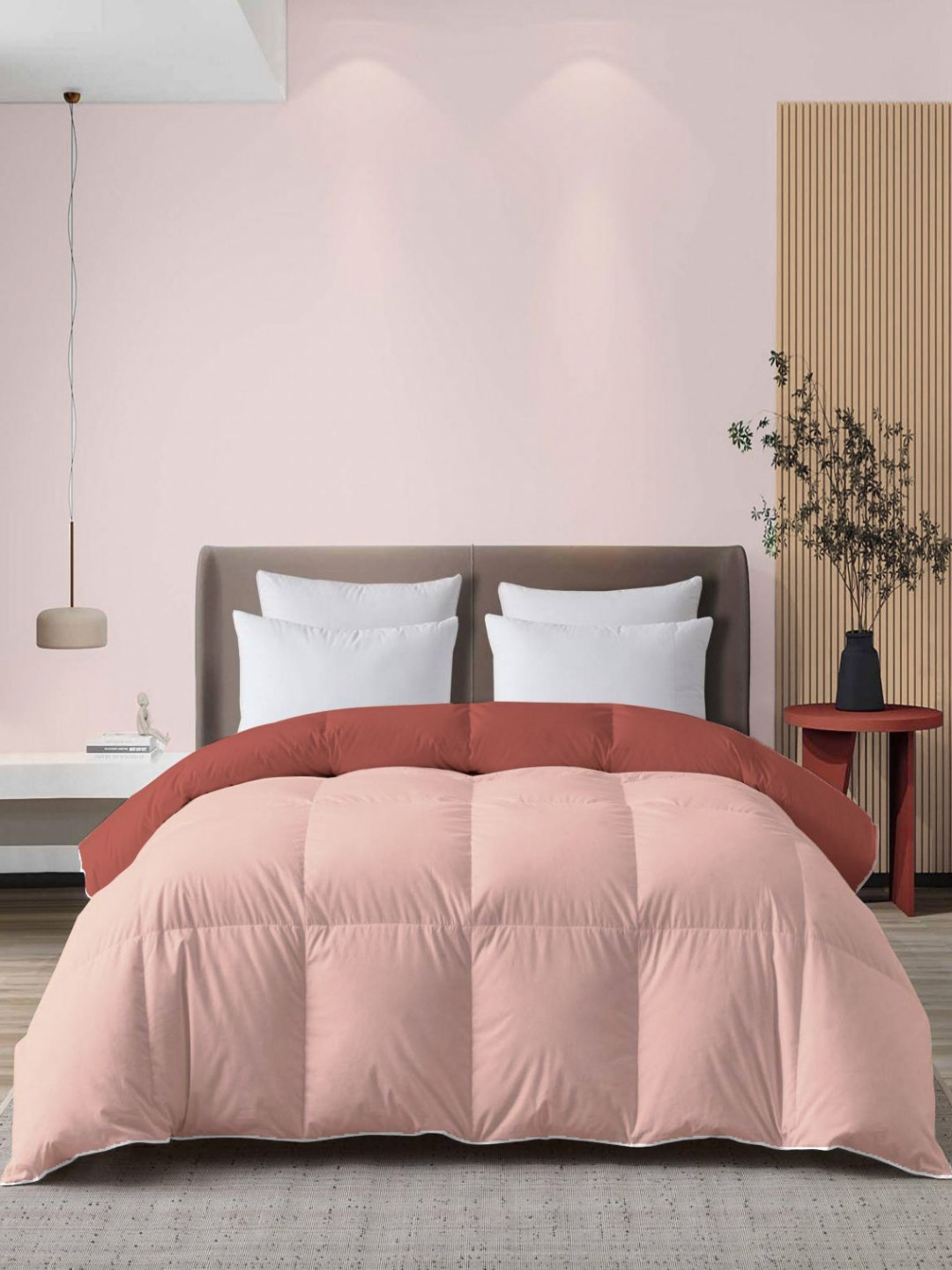 Mulberry Living Dual Essence Peach Microfiber Mild Winter 150 GSM Reversible Comforter