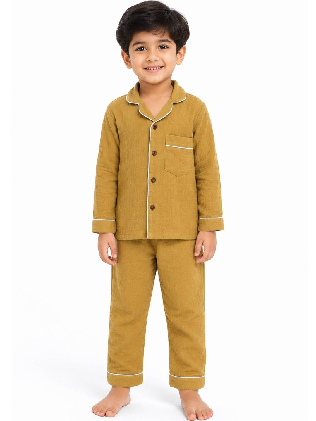 Parentree organics Unisex Kids Long Sleeves Nightdress