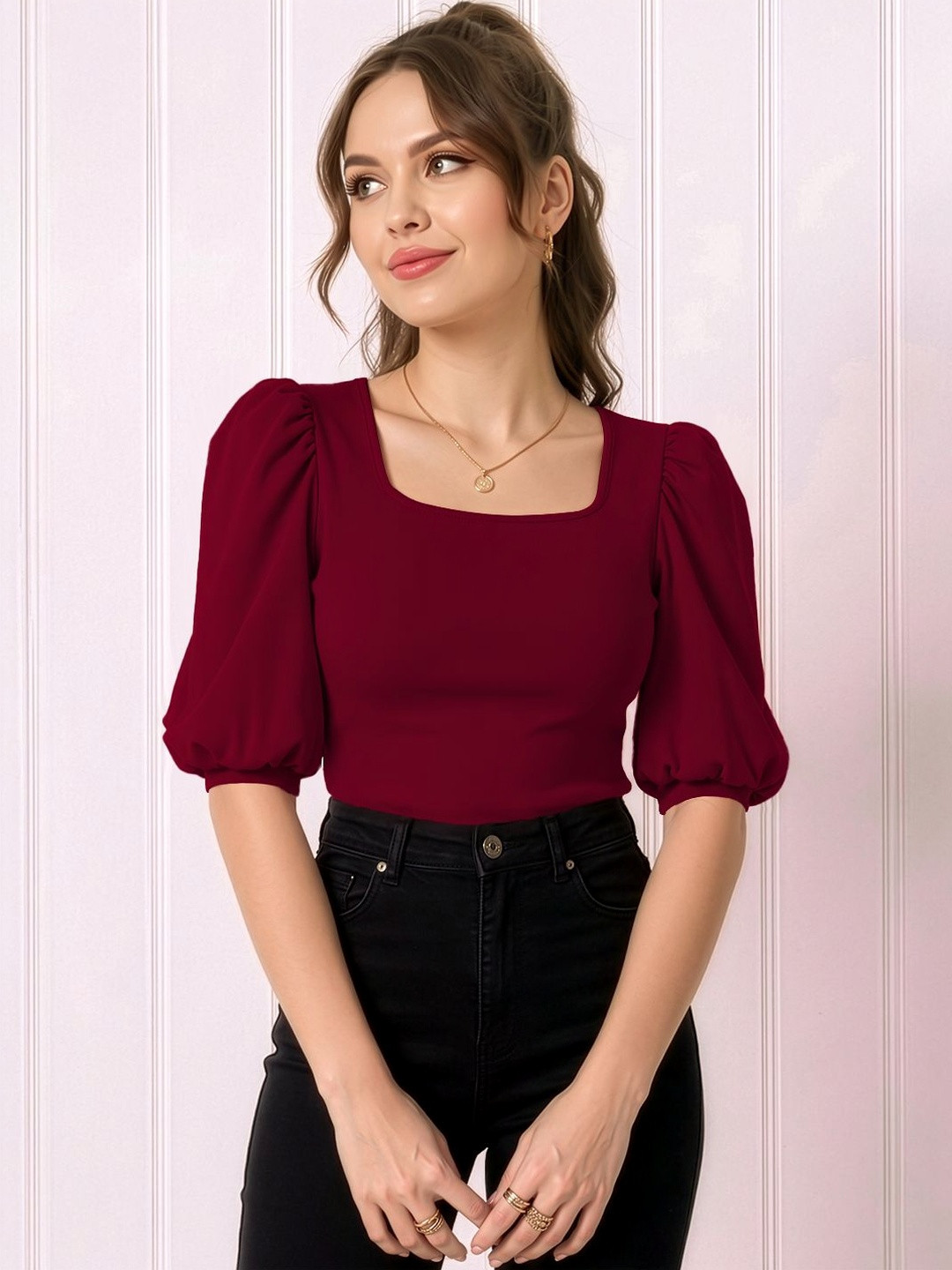 Navyankaa Puff Sleeve Top