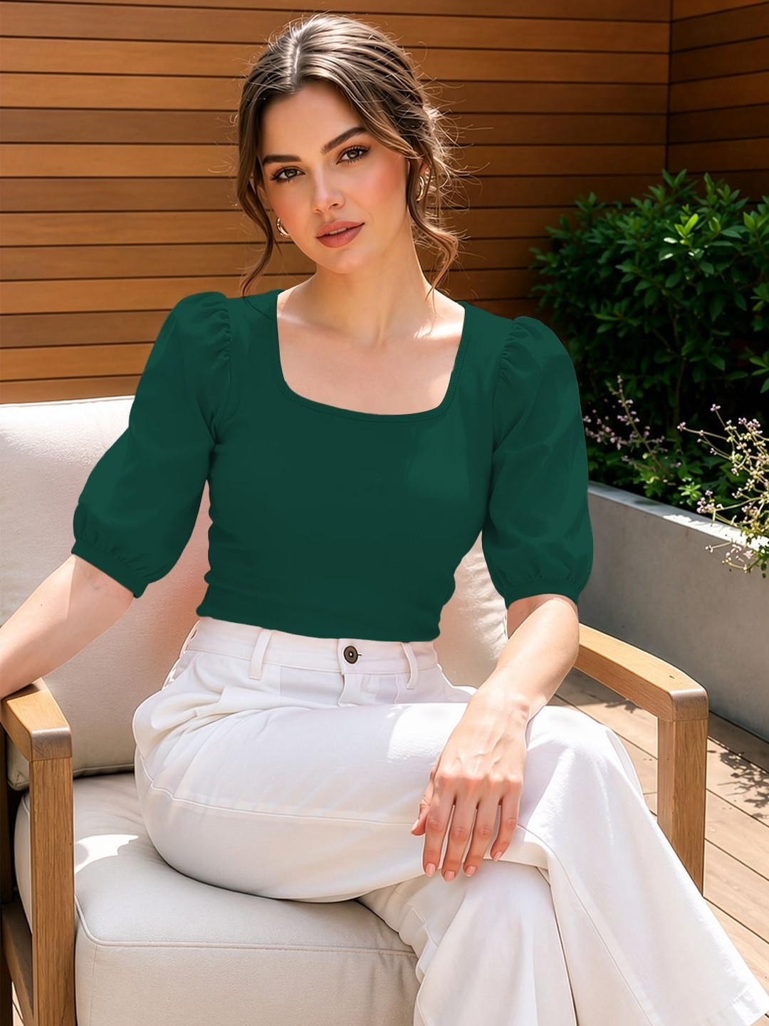 Navyankaa Puff Sleeve Top