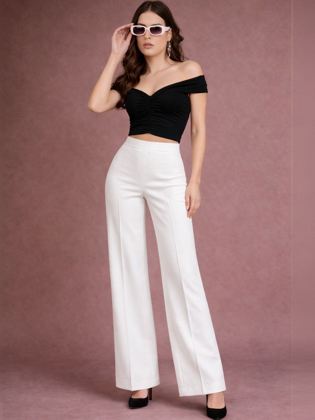 R.Code by The Roadster Life Co. Women Relaxed Easy Wash Trousers