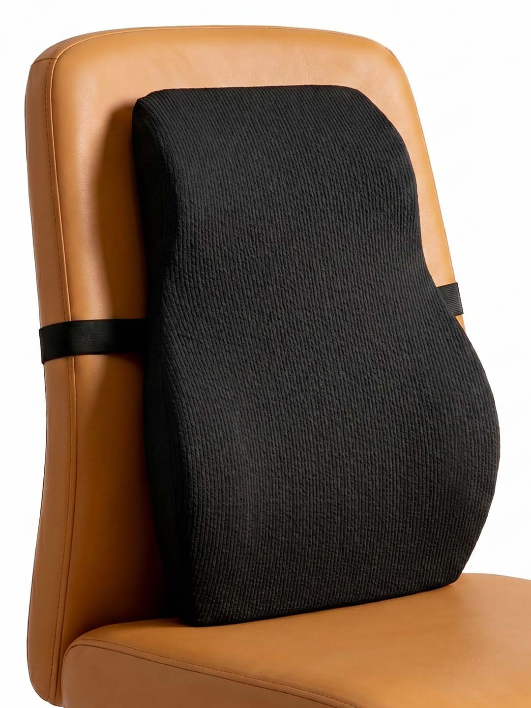 betterhood Black Memory Foam Ergonomic Lumbar Support Backrest Chair Cushion