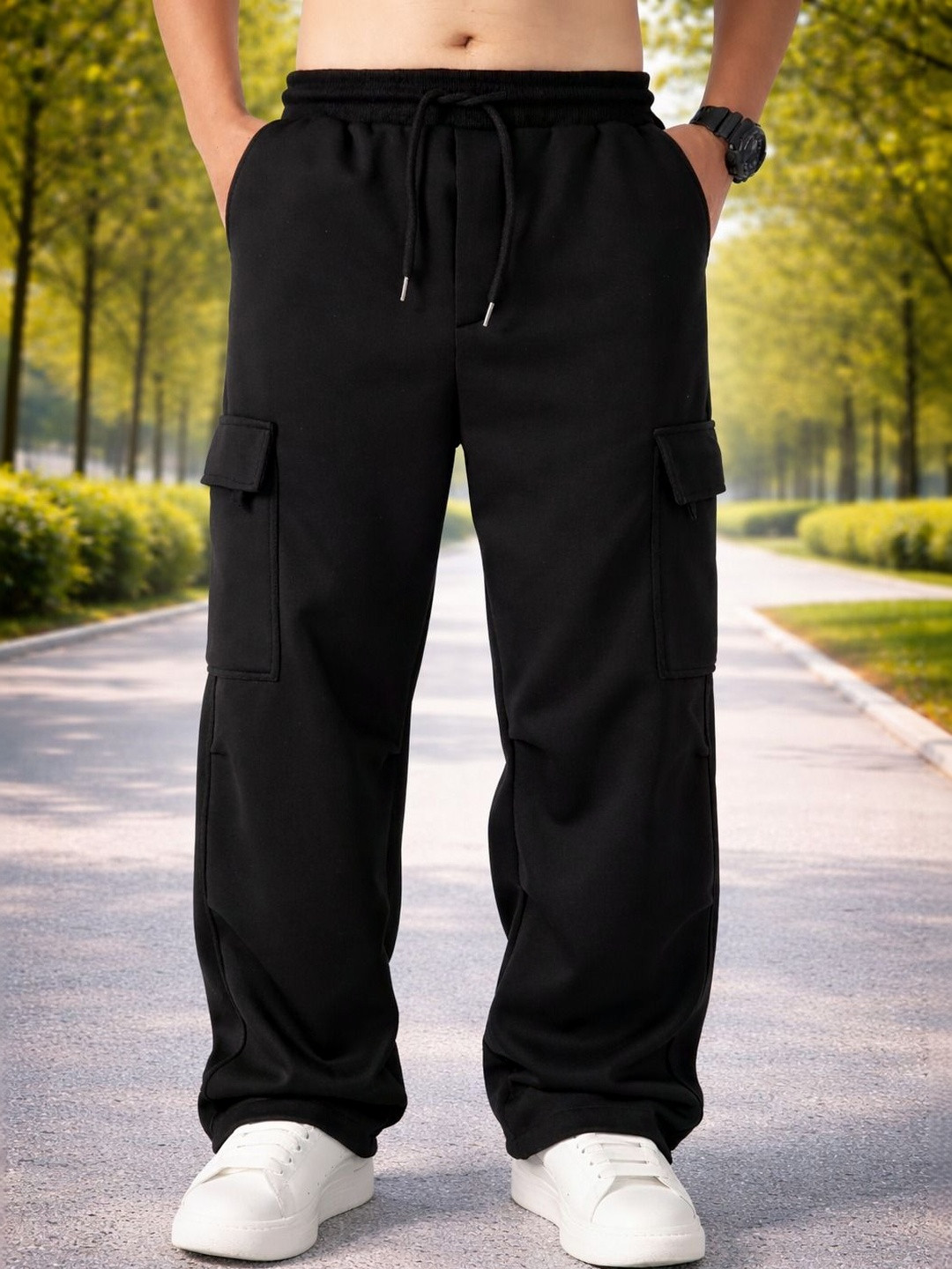 Klowvila Fashion Men Baggy Cargos