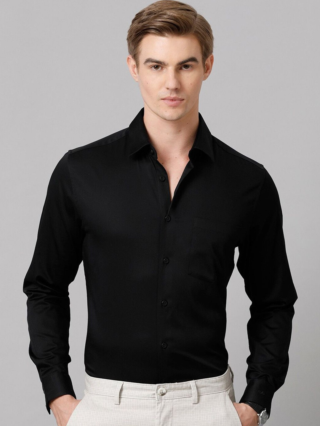 Aldeno India Slim Fit Spread Collar Formal Shirt
