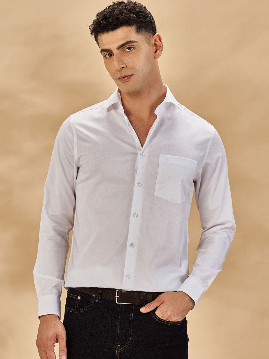 Aldeno Spread Collar Slim Fit Formal Shirt