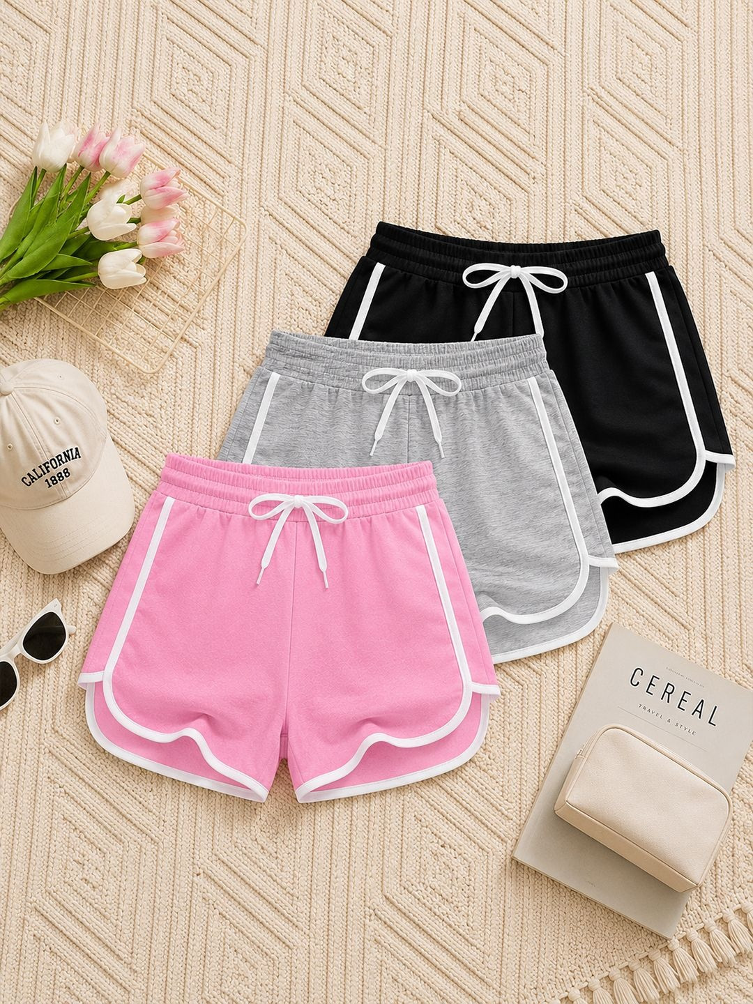 KEESOR Girls pack of 3 Outdoor Shorts