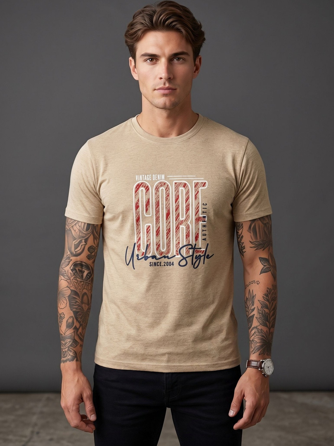 Moda Rapido Men Typography Printed T-shirt