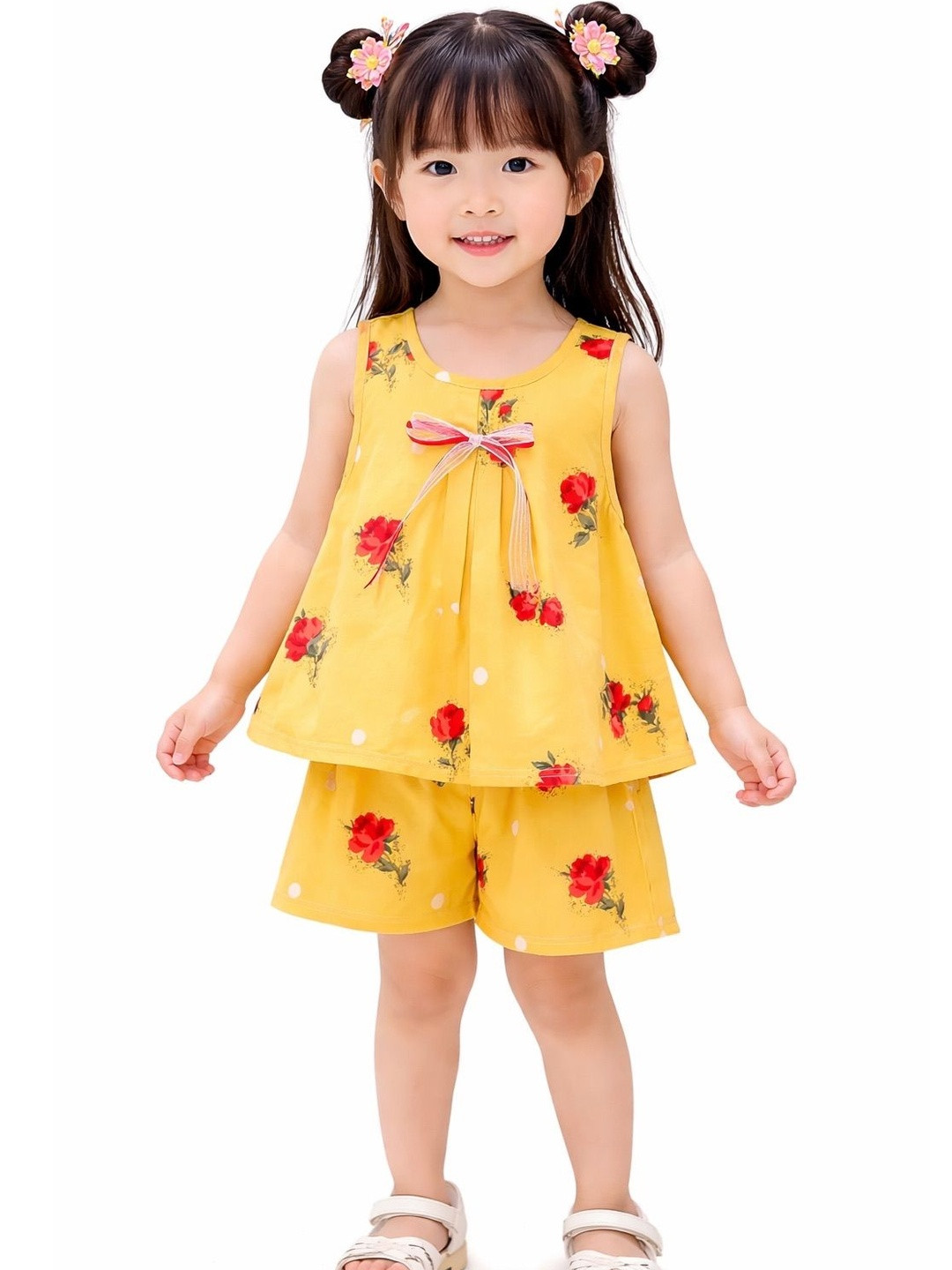 Tricycle Clothing Girls Printed Top with Shorts