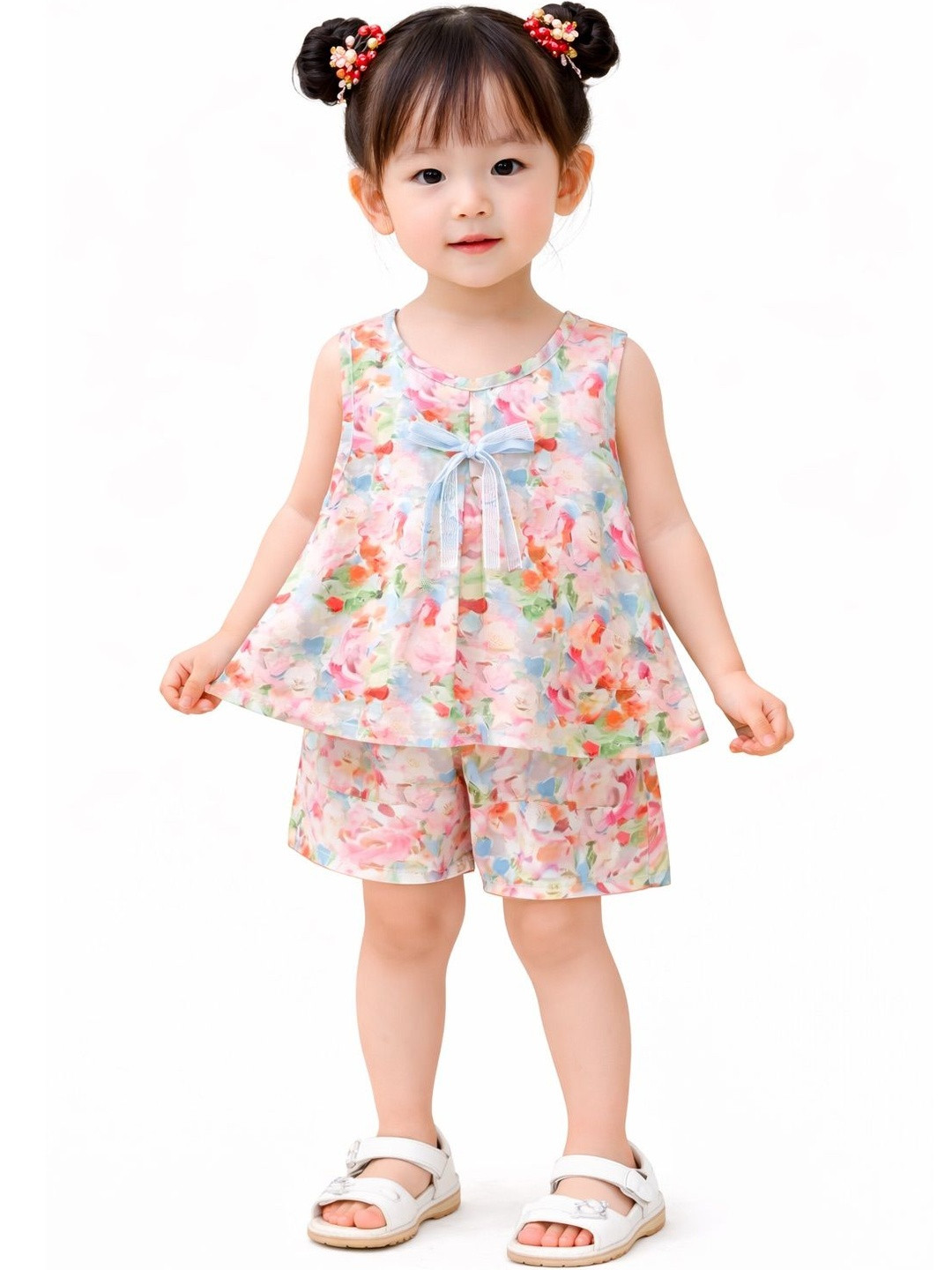 Tricycle Clothing Girls Printed Top with Shorts
