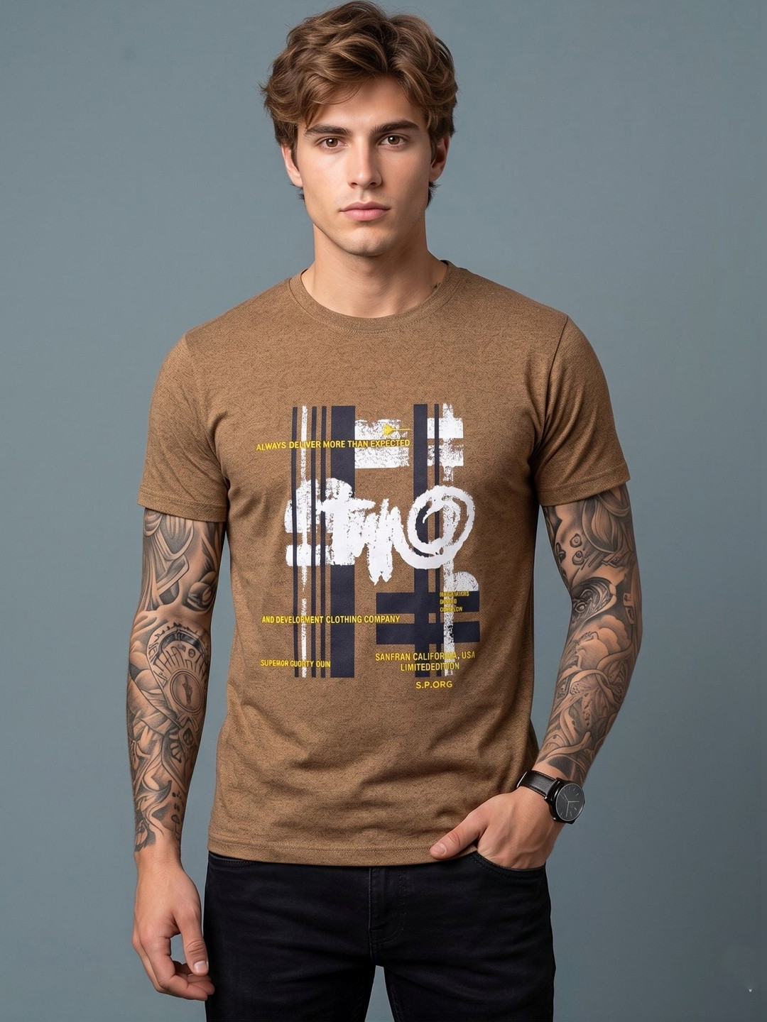 Moda Rapido Men Printed T-shirt